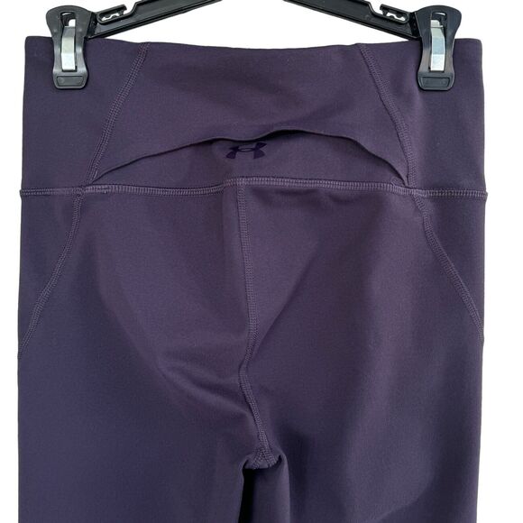 Under Armour X-Small Leggings Rear Pocket Stretch Elastic Waist Purple Womens - Picture 4 of 6